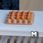 Miniature 12 Egg Carton Dollhouse Kitchens and Groceries (brown) (Fake miniature) - C033