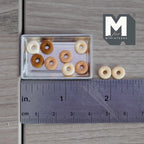 1:12 Scale Miniature Assorted Donuts – 10-Piece Bakery Set with Silver Serving Tray for Dollhouses (Fake miniature) - E022