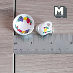 Miniature Fruit Pitcher and Bowl Set 1:12 Scale Dollhouse Hand-Painted Harvest Motif Set of 2 (resin) - B043