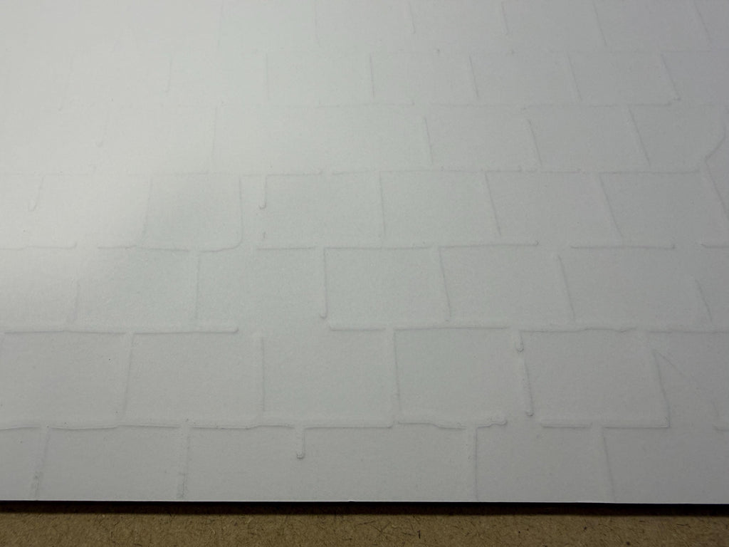 Miniature Light Gray Weathered Embossed Roof Slate Sheet, 15-15/16 x 11-5/8 inch, DIY Dollhouse Supply