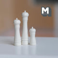 Miniature Salt and Pepper Grinders Set 1:12 Scale Dollhouse Kitchen Spice Mill Set of 3 (white) - F029