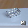 Miniature Metal Shelving Insert Cooling Rack 1:12 Scale Dollhouse Kitchen Accessories 1-1/16 inch long (silver) - E049
