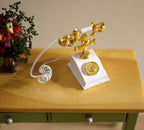 Dollhouse Supplies rotary dial telephone doll house  metal phone 1 12th scale miniature - E064