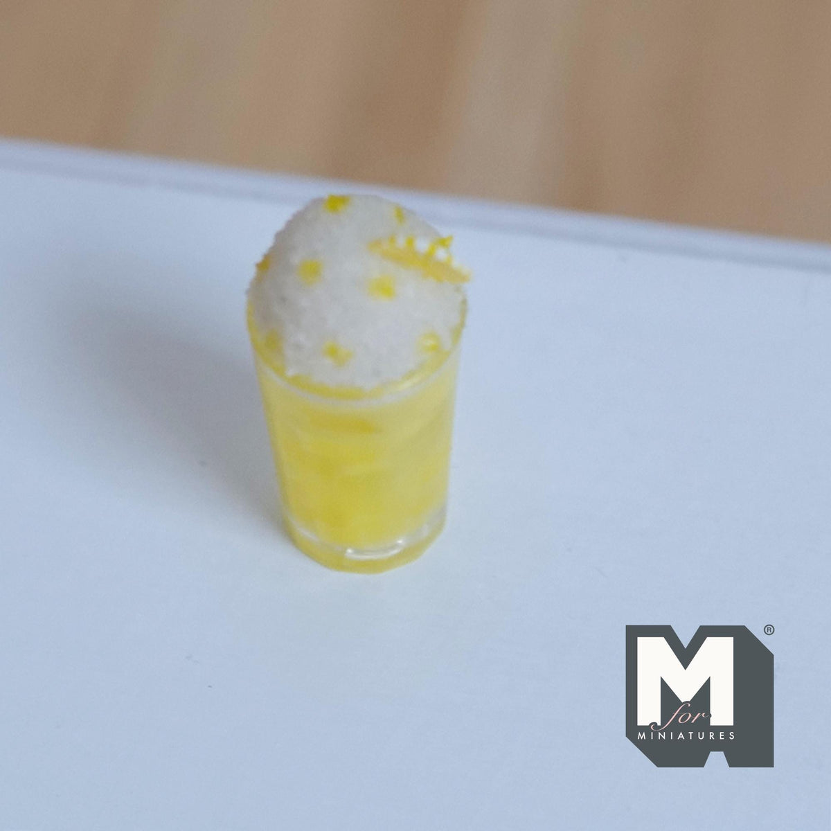 Miniature Lemon Slushies Diorama Beverage Prop Realistic Drink 1 inch tall (resin) - E086