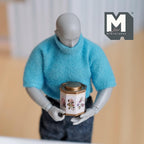 Miniature Tea Tin 1:12 Scale Dollhouse Kitchen Octagonal Floral Canister with Removable Lid 11/16 inch dia. - H024