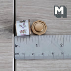 Miniature Tea Tin 1:12 Scale Dollhouse Kitchen Octagonal Floral Canister with Removable Lid 11/16 inch dia. - H024