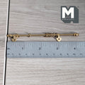 1:12 Scale Miniature Brass Dollhouse Curtain Rod, 10 Rings and 2 Brackets, 4-3/16 inch long