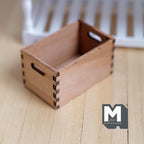 Miniature Wooden Storage Crate 1:12 Scale Dollhouse Decoration Milk Crate 1-1/8 inch tall (wood) - J031