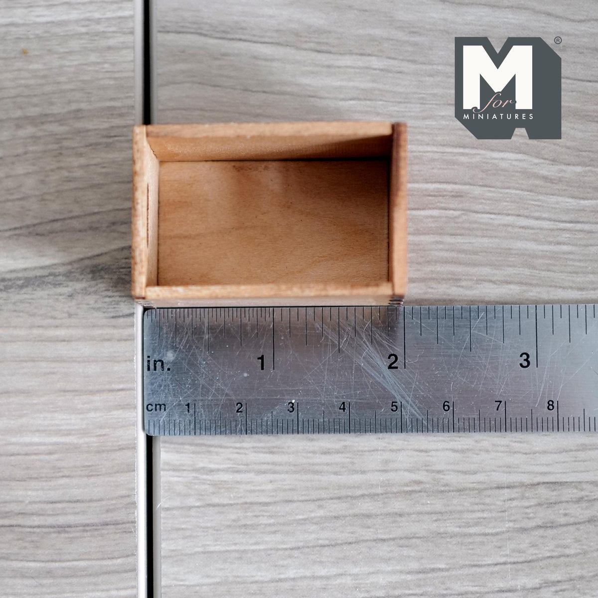 Miniature Wooden Storage Crate 1:12 Scale Dollhouse Decoration Milk Crate 1-1/8 inch tall (wood) - J031