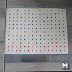Miniature Multi Color Dot Shag Rug 1:12 Scale Dollhouse Carpet Colorful Modern Rug 7-7/8 inch long - C005