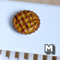 Miniature Peach Fruit Lattice Pie in Fluted Metal Tart Pan Large Size 1-1/4 inch dia. - E029