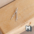 Miniature Circle Compass 1:12 Scale Dollhouse Decoration Drafting Compass Fixed Angle Geometry Compass 15/16 inch long  - G066