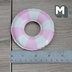 Miniature Round Pool Float 1:12 Scale Dollhouse Swimming Pool Tube Inflated Pool Raft 3-3/8 inch dia. (light blue) - K021