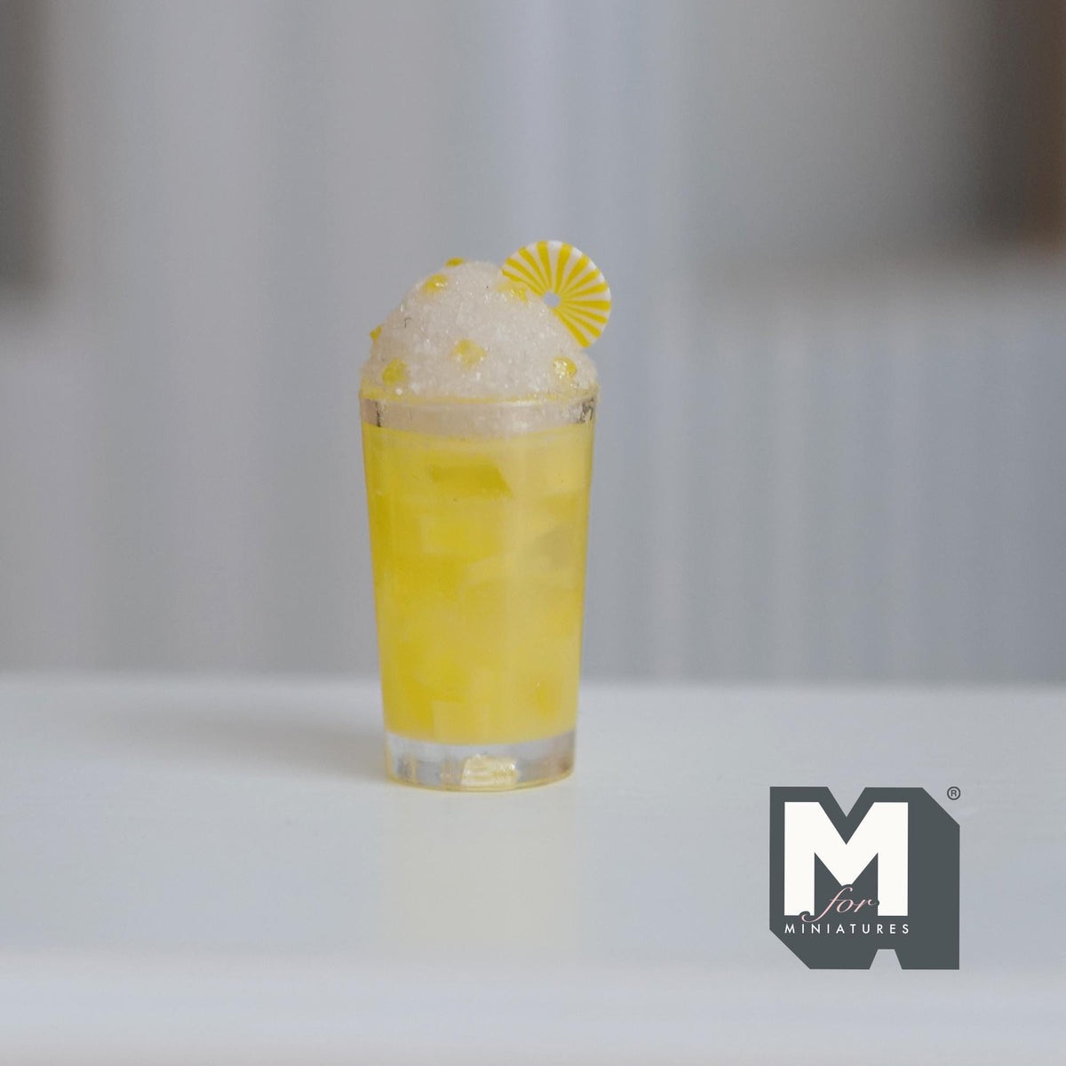 Miniature Lemon Slushies Diorama Beverage Prop Realistic Drink 1 inch tall (resin) - E086