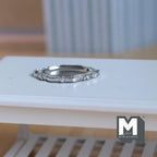 Miniature Vintage Style Ornate Serving Tray 1:12 Scale Dollhouse Filigree Pattern Tray 1-3/8 inch long (silver) - F068