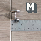 Miniature Metal Pedestal Serving Stand 1:12 Scale Cake Stand Patisserie Stand 1-1/16 inch dia. (medium) (silver) (metal) - A019