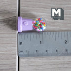 Miniature Table Top Gumball Machine 1:12 Scale Dollhouse Decoration Candy Dispenser 1-3/16 inch tall  (purple) (non working) - E015