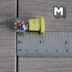 Miniature Table Top Gumball Machine 1:12 Scale Dollhouse Decoration Candy Dispenser 1-3/16 inch tall  (yellow) (non working) - E015