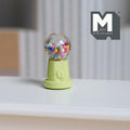 Miniature Table Top Gumball Machine 1:12 Scale Dollhouse Decoration Candy Dispenser 1-3/16 inch tall  (green) (non working) - E015