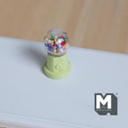 Miniature Table Top Gumball Machine 1:12 Scale Dollhouse Decoration Candy Dispenser 1-3/16 inch tall  (green) (non working) - E015