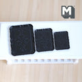 Miniature Embossed Filigree Serving Trays Set of 3 , 1:12 Scale Dollhouse Serveware Tableware (black)  - D033