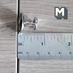 Miniature Metal Pedestal Serving Stand 1:12 Scale Cake Stand Patisserie Stand 13/16 inch dia. (small) (silver) - A019