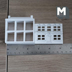 Dollhouse Miniature 1:144 Scale White House in a House Georgian Hobby House 2-5/8 inch tall (wood) - C023