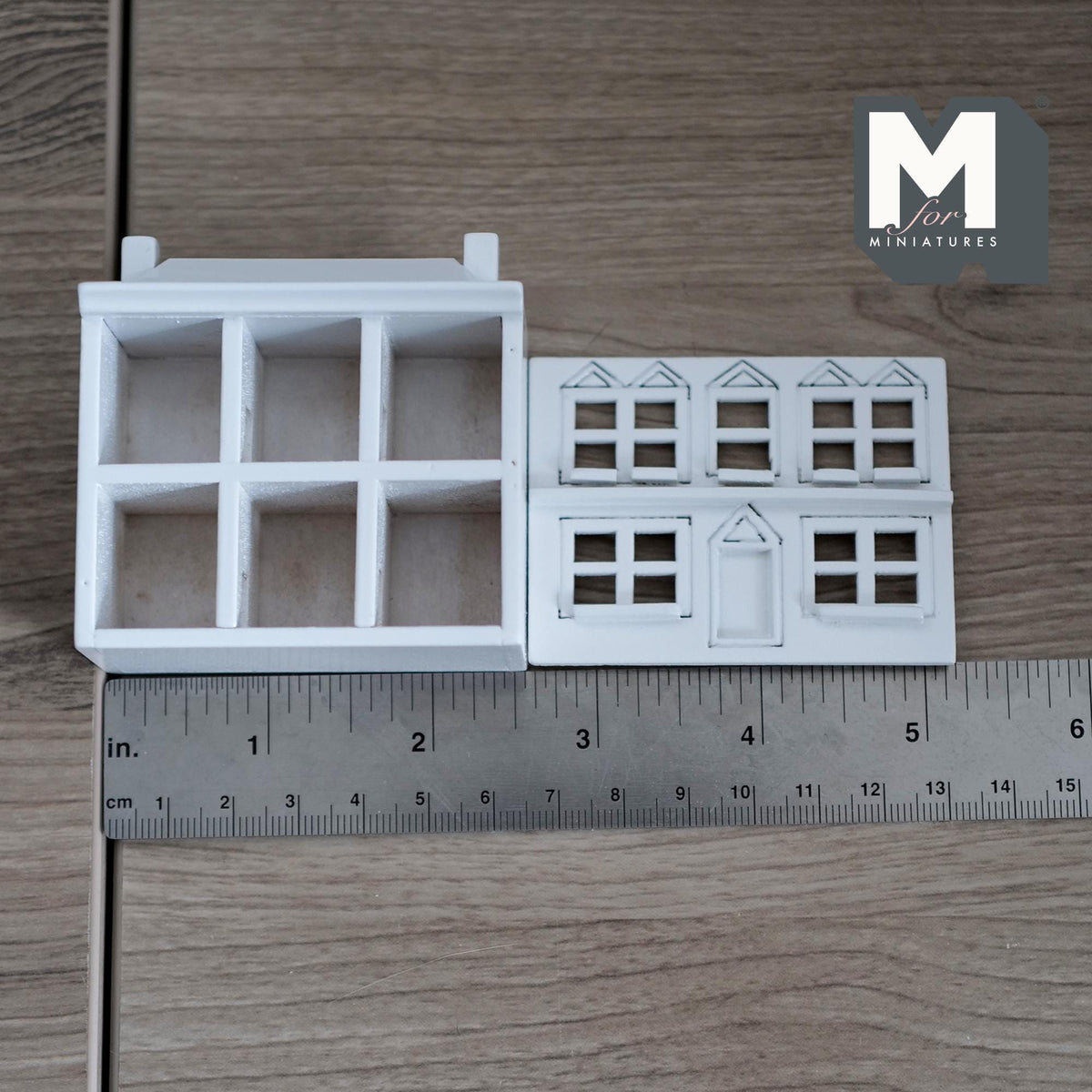 Dollhouse Miniature 1:144 Scale White House in a House Georgian Hobby House 2-5/8 inch tall (wood) - C023