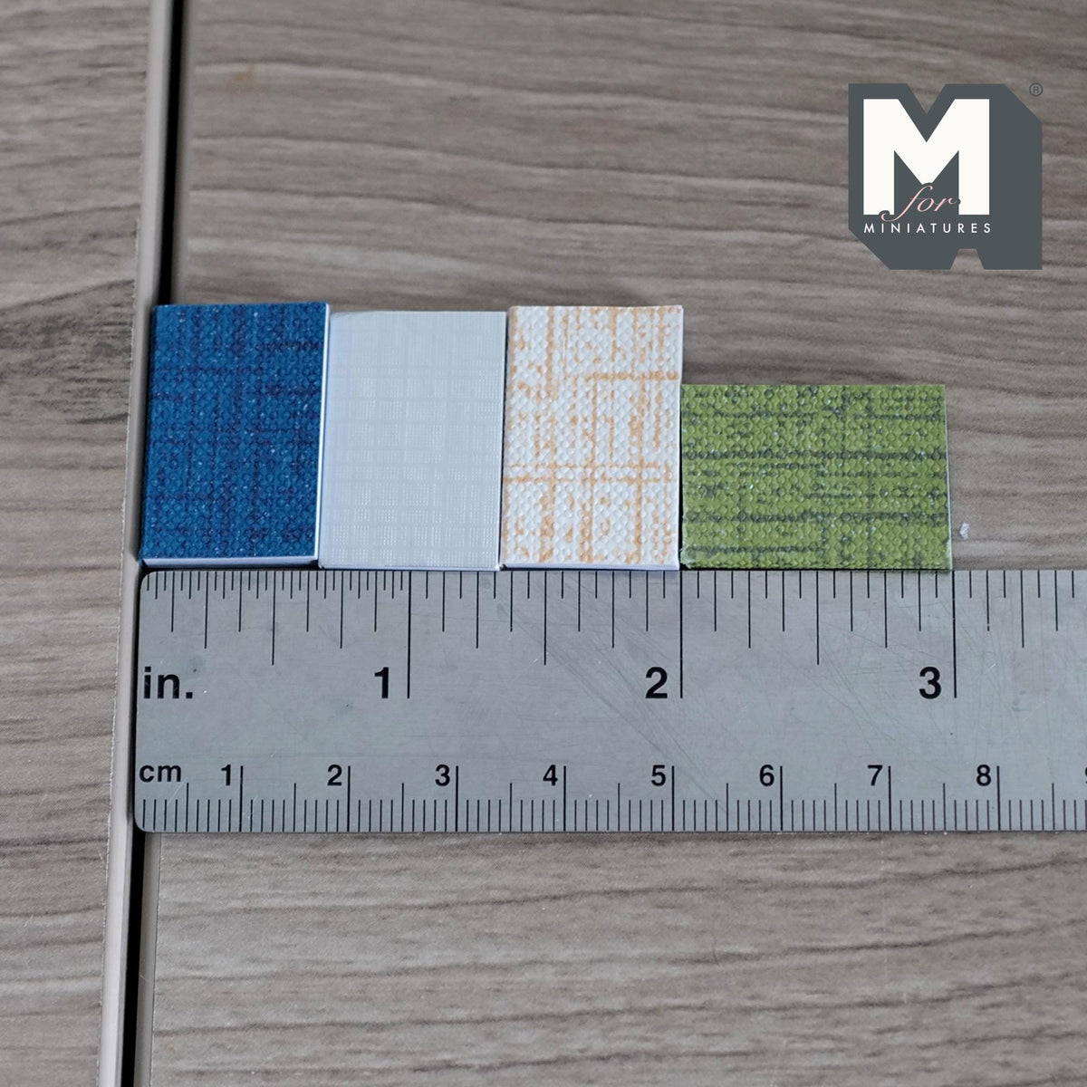 Miniature Books with Empty Pages , 1:12 Scale Dollhouse Decor Diary Journal Notepad Set of 4 (a) - C035