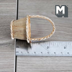 Miniature Harvest Basket 1:12 Scale Fairy Garden Woven Basket 2-5/8 inch tall - D053