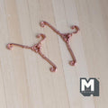 Miniature Hangers Set 1:12 Scale Dollhouse Supplies Clothes Hanger 1-9/16 inch wide  (rose gold) - G059