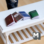 Miniature Study Books with Empty Pages 1:12 Scale Dollhouse Decor Learning Book Covers (no content) - C035