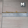 1:12 Scale Miniature Curtain Rod with 2 Hangers and 10 Rings, Brass, Fixed Length, Requires Mounting, 6 inch long
