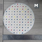 Miniature Multi Color Dot Shag Round Rug 1:12 Scale Dollhouse Carpet Colorful Modern Rug 6-1/8 inch dia. - C005