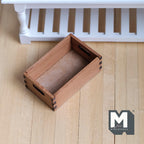 Miniature Wooden Storage Crate 1:12 Scale Dollhouse Decoration Milk Crate 3/4 inch tall (wood) - J031
