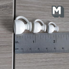 Miniature Pedestal Mug Set 1:12 Scale Dollhouse Footed Mugs Set of 3 (white) (metal)  - A057