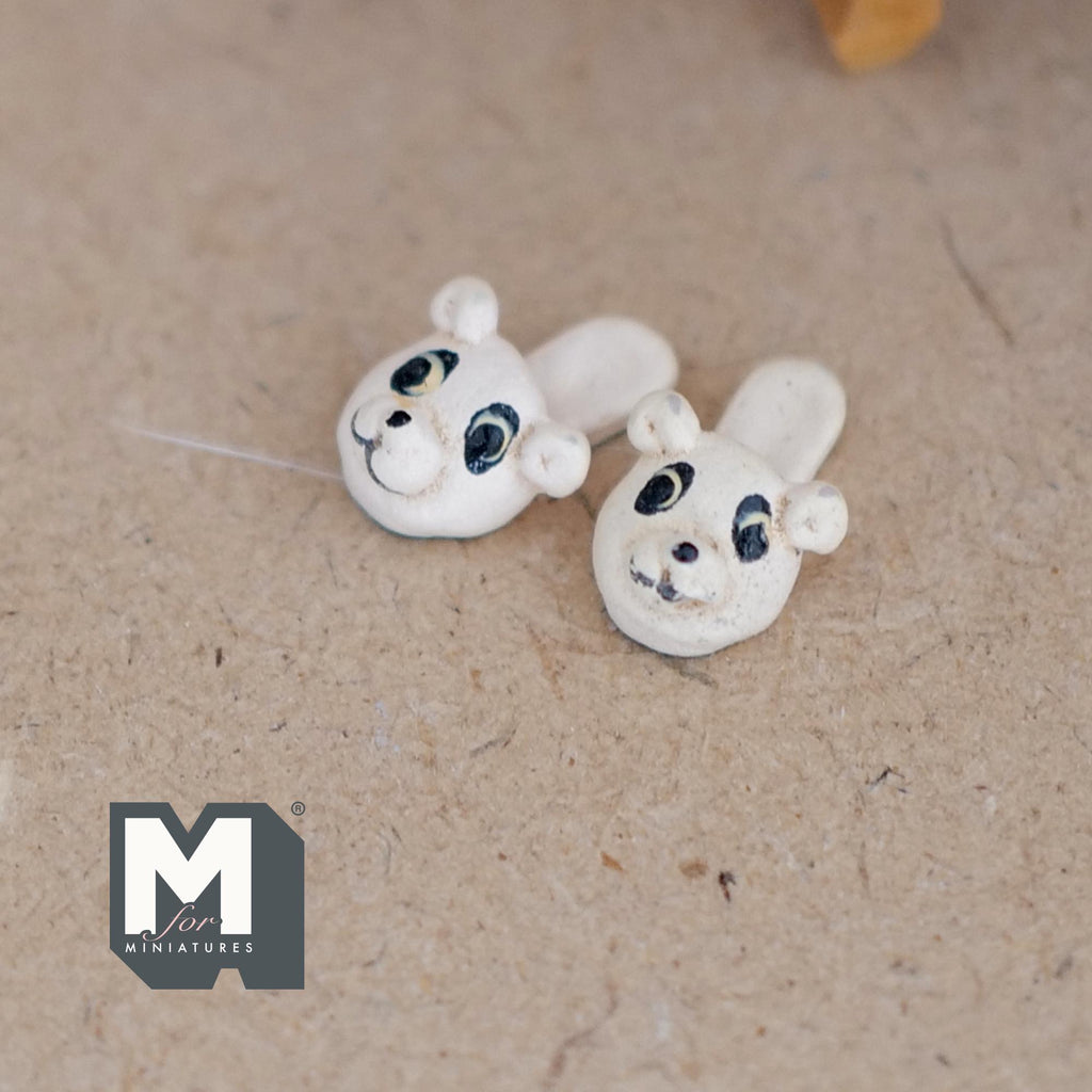 Miniature Bear Face Sandals 1:12 Scale Mini Shoes Tiny Sandals 11/16 inch long (resin) - G075