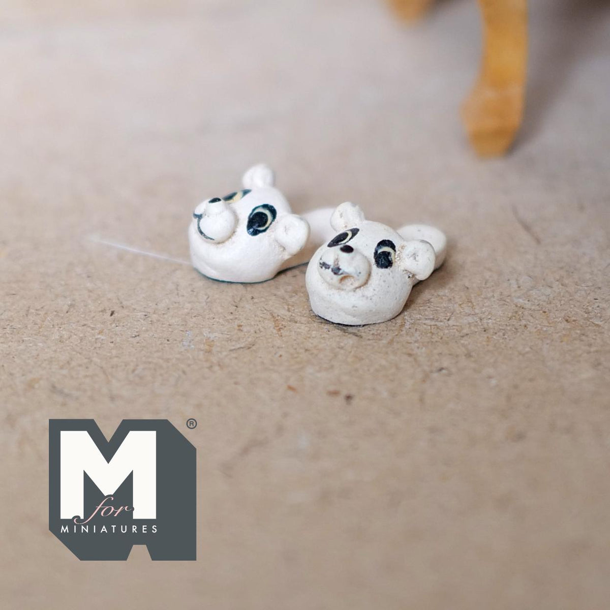 Miniature Bear Face Sandals 1:12 Scale Mini Shoes Tiny Sandals 11/16 inch long (resin) - G075