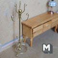 Miniature Coat Rack 1:12 Scale Dollhouse Clothes Stand , Coat Tree , Hall Coat Tree 6 inch tall (matte gold) - J001