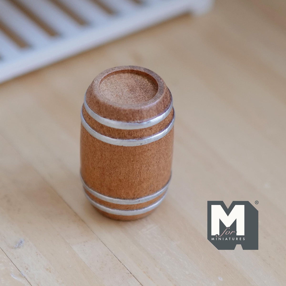 Miniature Small Wine Barrel 1:12 Scale Dollhouse Decor Wooden Barrel 1-5/8 inch tall - H016