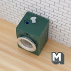 Miniature Washing Machine with Powered Turning Drum 1:12 Scale Dollhouse Appliance (non functional) (dark green) - K045