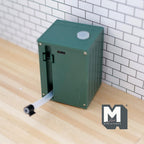 Miniature Washing Machine with Powered Turning Drum 1:12 Scale Dollhouse Appliance (non functional) (dark green) - K045