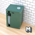 Miniature Washing Machine with Powered Turning Drum 1:12 Scale Dollhouse Appliance (non functional) (dark green) - K045