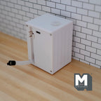 Miniature Washing Machine with Powered Rotating Drum 1:12 Scale Dollhouse Appliance (non functional) (white) - K045