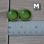Miniature Soup Plates 1:12 Scale Dollhouse Tableware Serving Plates Set of 2 , 13/16 inch dia. (green) (metal) - A043