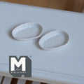 Miniature Irregular Shaped Food Trays Set of 2, 1:12 Scale Dollhouse Kitchen Decor Tableware 7/8 inch long (white) (metal) (style b) - A043