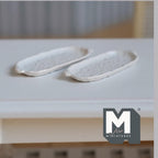 Miniature Irregular Shaped Serving Plates Set of 2, 1:12 Scale Dollhouse Kitchen Decor Tableware 1-5/16 inch long (white) (style d) - A043