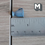 Miniature Fluted Pedestal Mug 1:12 Scale Dollhouse Metal Drinkware 5/8 inch tall (blue) - F066