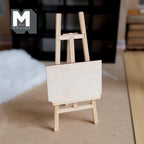 Miniature Canvas Easel Stand and Painting Board 1:12 Scale Unfinished Painting Easel Tripod Easel Drawing Stand - H015