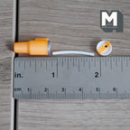 Miniature Tumbler with Straw 1:12 Scale Travel Mug with Handle Dollhouse Decor 7/8 inch tall (orange) - E089